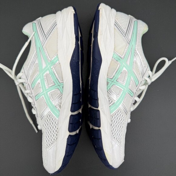 Asics Gel-Contend 4 Womens Running Shoes White & Mint Size 8.5 Lace-Up - Picture 2 of 9
